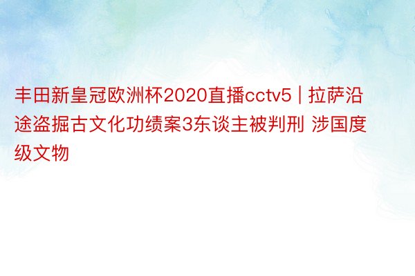 丰田新皇冠欧洲杯2020直播cctv5 | 拉萨沿途盗掘古文化功绩案3东谈主被判刑 涉国度级文物